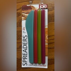 Set of 4 Colorful Spatulas - Teal, Red, Olive, Magenta